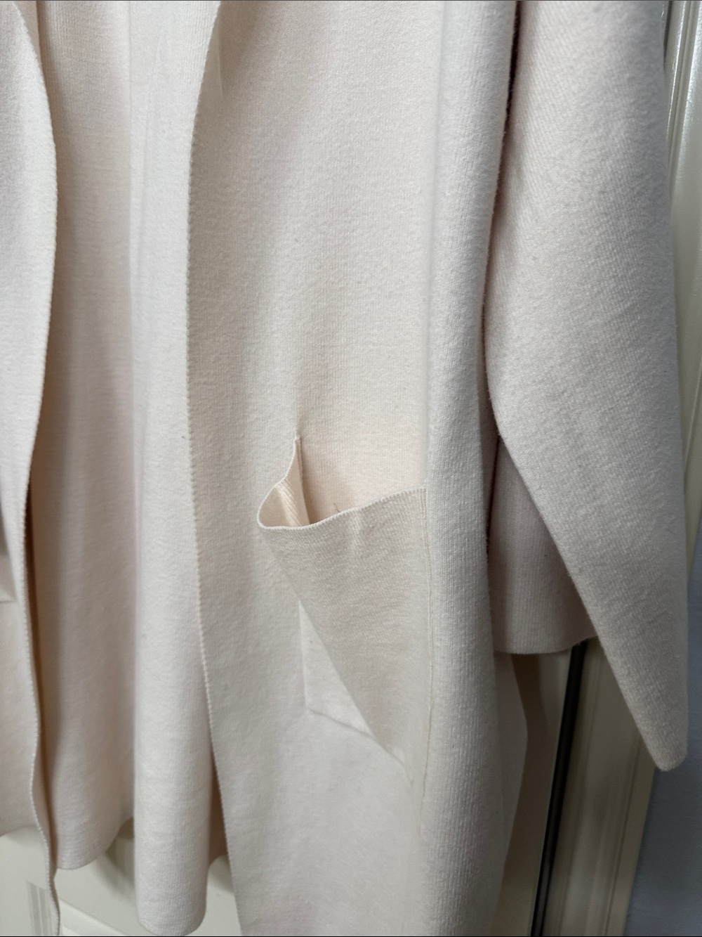 14th & Union Light Cream Open-Front Shawl Collar Cardigan Sweater - Picture 2 of 5